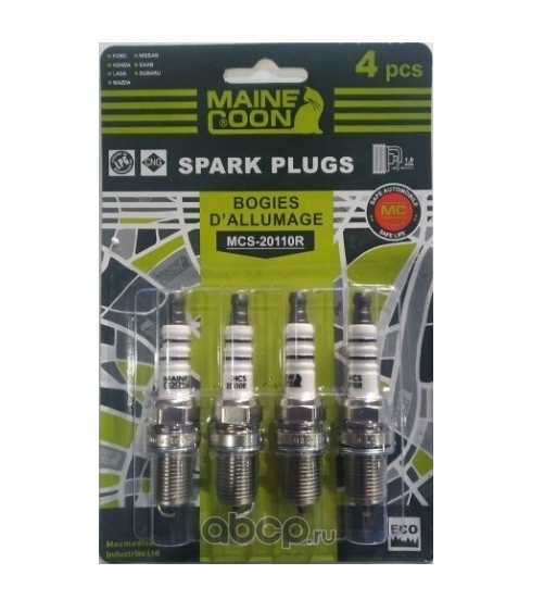 СВЕЧА ЗАЖИГАНИЯ ВАЗ 2110-21124 16 КЛАПАННЫЙ ИНЖЕКТОР  КОМП=4ШТ MCS-20110R