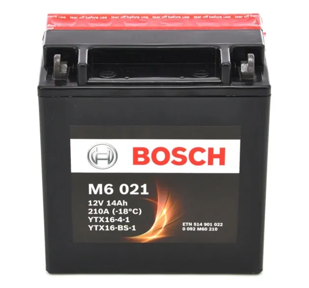 Аккумулятор YTX16-4-1  YTX16-BS-1 14 210 Y1 21 - 150 87 161 Bosch 0092M60210