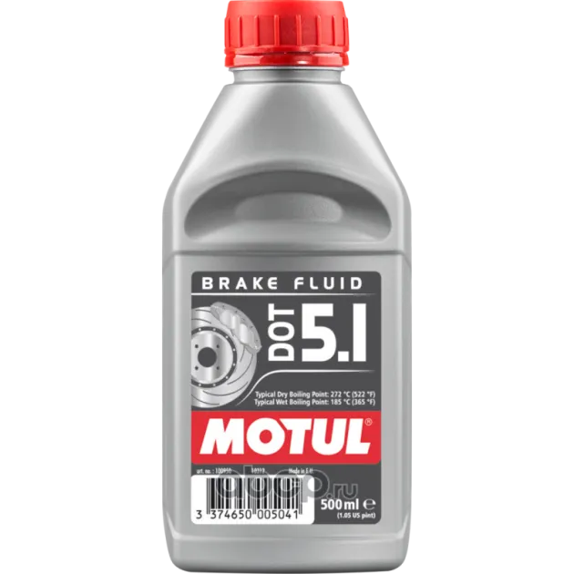 Тормозная жидкость Motul DOT 5.1 Brake Fluid 500 мл. 185&deg; C 100950