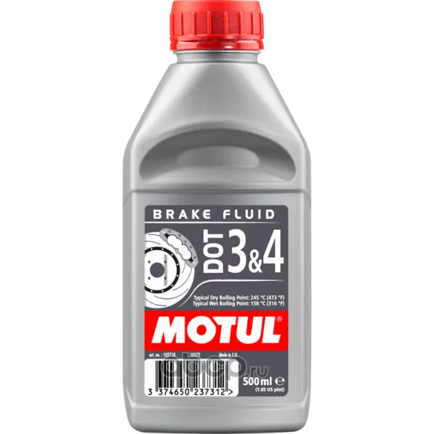 Тормозная жидкость DOT 3 & 4 MOTUL 0,5Л 102718