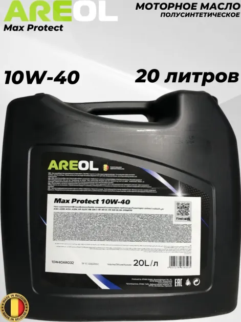 AREOL Max Protect 10W40 (20L) масло моторн.!полусинт.ACEA A3B3,API SLCF,MB 229.1,VW 501.01505.00 10W40AR032