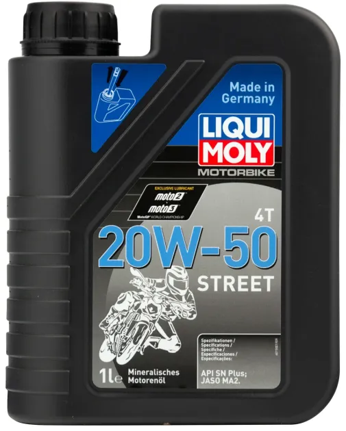 RACING 4T 20W-50 (1л) минерал.моторное масло для 4-тактных мотоциклов LIQUI MOLY 1500