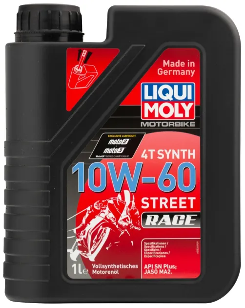 RACING SYNTH 4T 10W-60 (1л) синтет.моторное масло для4-тактных мотоциклов LIQUI MOLY 1525