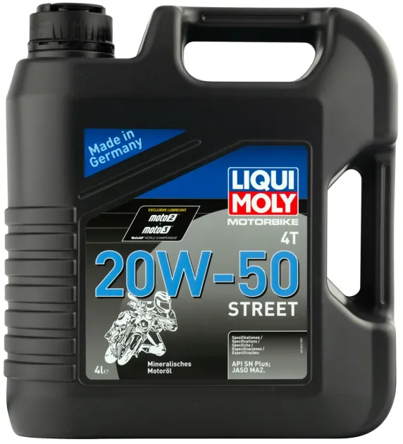 MOTORBIKE 4T 20W-50 STREET (4 л) минер.моторноемасло для 4х тактных мотоциклов LIQUI MOLY 1696