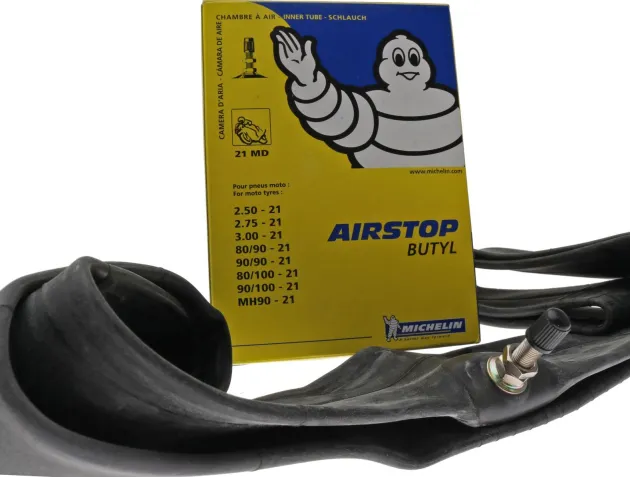 Мотокамера  CH.21MD VALVE TR4 для шин 8090-21; 80100-21; 9090-21; 90100-21; MH90-21; 2.50-21; 2.75-21; 3.00-21 MICHELIN 206108