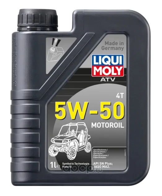 ATV 4T MOTOROIL 5W50 (1л) полусинтет.моторное маслодля 4-тактных ATV LIQUI MOLY 20737