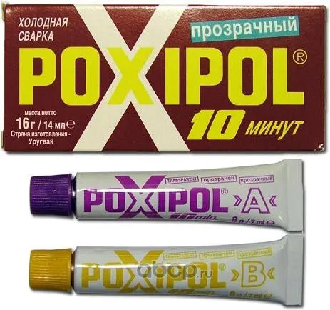 Холодная сварка, клей эпоксидный, прозрачный, 14мл16г POXIPOL 2079
