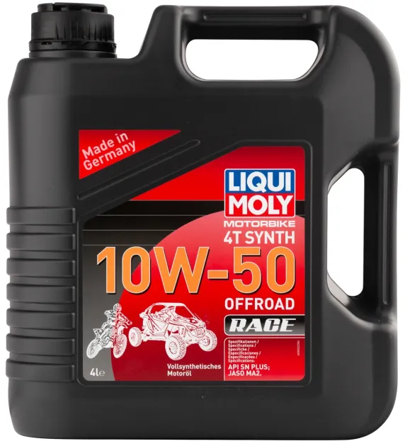MOTORBIKE 4T SYN. 10W50 OFF.RACE (4 л)синтет.моторное масло для 4х тактных мотоциклов LIQUI MOLY 3052