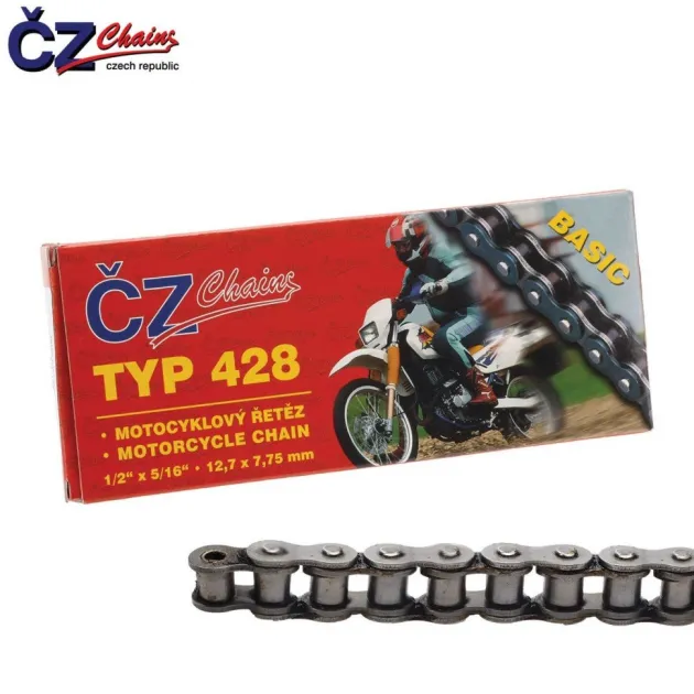 Цепь для мотоцикла CZ Chains 428 Basic - 120 звеньев 428BASIC120