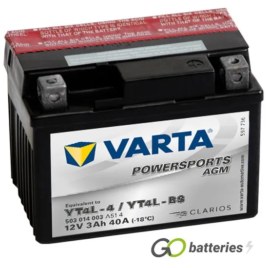 Аккумулятор YT4L-4  YT4L-BS 3 40 Y5 12 - 114 71 86 Varta 503014003