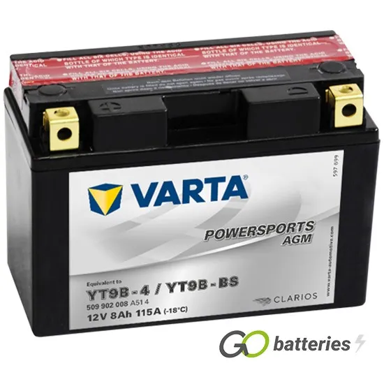 Аккумулятор YT9B-4  YT9B-BS 8 115 Y11 21 - 149 70 105 Varta 509902008