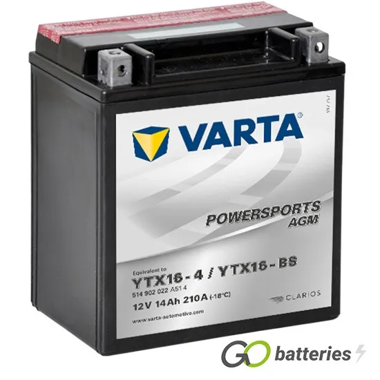 Аккумулятор YTX16-4  YTX16-BS 14 210 Y4 21 - 150 87 161 Varta 514902022