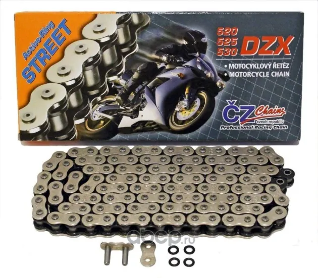 Цепь для мотоцикла CZ Chains 520 DZX - 118 (Active-Ring) 520DZX118