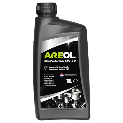 AREOL Max Protect LL 5W-30 (1L) масло моторное! синт. ACEA A3B4, API SNCF, MB 229.3226.5 5W30AR012