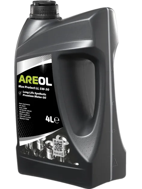 AREOL Max Protect LL 5W-30 (4L) масло моторное! синт. ACEA A3B4, API SNCF, MB 229.3226.5 5W30AR013