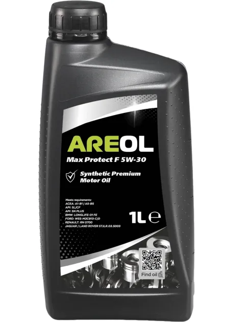 AREOL Max Protect F 5W-30 (1L) масло моторное! синт. ACEA A5B5, API SLCF, FORD WSS-M2C913-D 5W30AR015