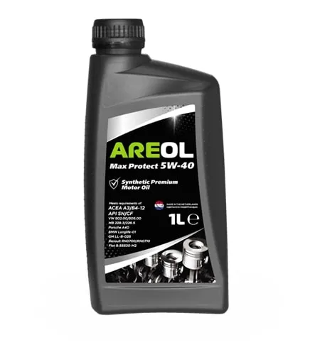 AREOL Max Protect 5W-40 (1L) масло моторное! синт. ACEA A3B4, API SNCF, VW 502.00505.00,MB 229.3 5W40AR011