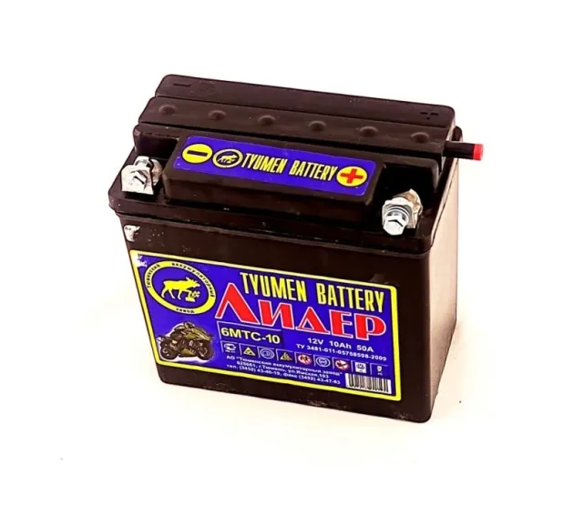 Аккумулятор 10Ач прямая полярн. болтовые мото клеммы 140х77х135 TYUMEN BATTERY 6МТС10