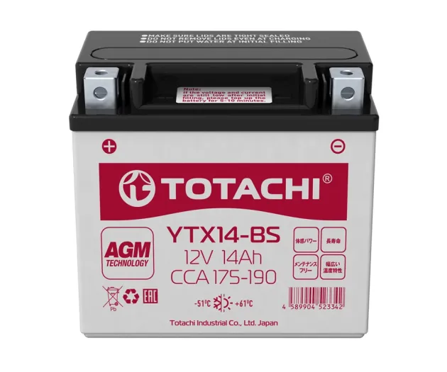 Аккумулятор BTX14-BSYTX14-BS TOTACHI 90214