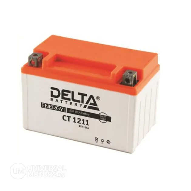 Аккумулятор CT1211 12 B 11 Ah 210 A 151*86*112 прямая (+ -) YTZ12S, YTZ14S DELTA battery