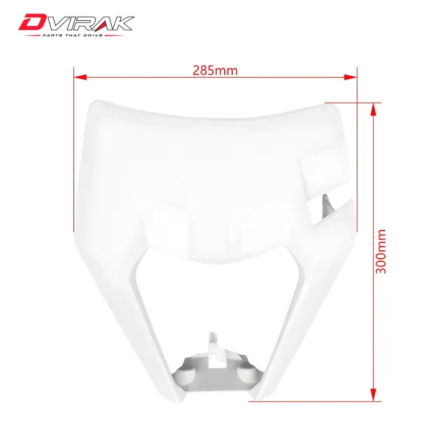 Маска (обтекатель) фары KTM 17-23  GR8 до24  Kews K16 белая Dvirak DV20160006