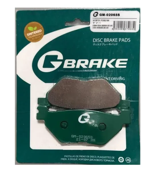 Колодки тормозные для Yamaha TDM, XV, XVS, FJR (MCB731) GBRAKE G-BRAKE GM02065S