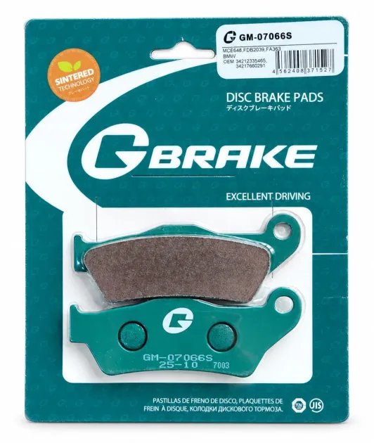Колодки тормозные задние для BMW GBrake GM07066 (MCB707) G-BRAKE GM07066S