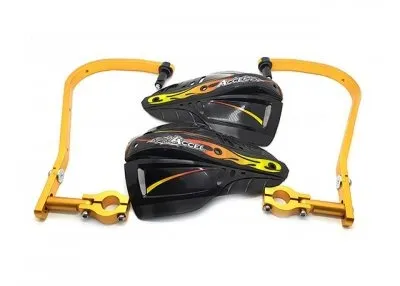 Accel HGS-02 Защита рук с пластиковыми щитками 28.6мм (золотойчерный) HGS02GOLD