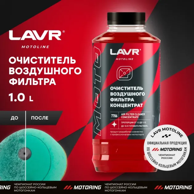 Очиститель воздушных фильтров LAVR LN7706 1000мл.