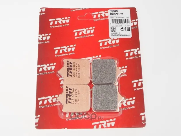 КОЛОДКИ ТОРМОЗНЫЕ ДИСКОВЫЕ (FDB2120) ktm690, 990 TRW MCB721SV