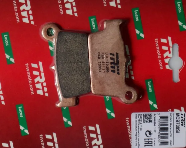 ТОРМ.КОЛОДКИ ДИСКОВЫЕ FDB2162 KXF250-450 04-10 RMZ, YZ250-450 03-15 WR250-450 03-18 (FDB2162) TRW MCB739SI