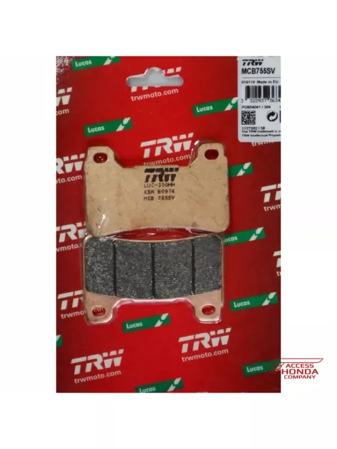 Колодки тормозные передние Honda CBR 600/1000 04> (GM01092S) TRW MCB755SV
