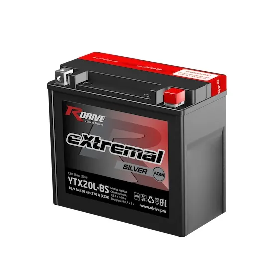 Аккумулятор Rdrive YTX20L-BS 176x87x154 YTX20LBS