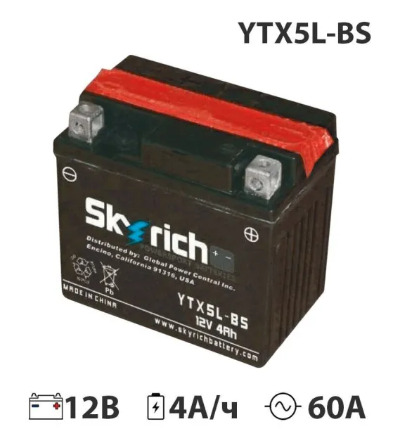 Аккумулятор Rdrive YTX5L-BS 113x70x105 YTX5LBS