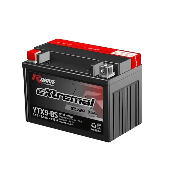 Аккумулятор Rdrive YTX9-BS 150x87x105 YTX9BS