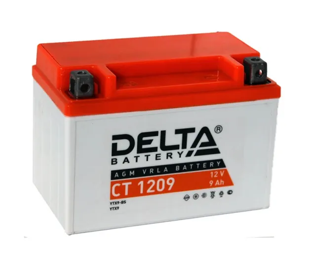 Аккумулятор Delta CT 1209 12V / 9Ah / 135A (YTX9-BS) 150x86x108 DELTA BATTERY CT1209