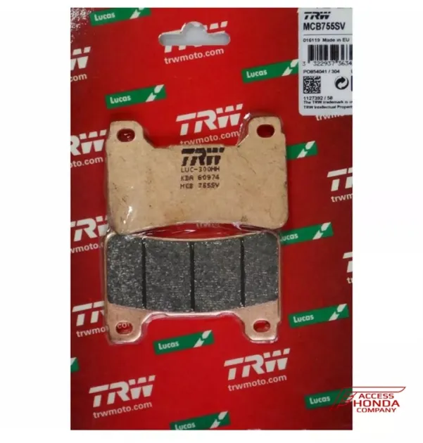 колодки дисковые п.\Honda CBR 600/1000 04> (GM01092S) TRW MCB755SV