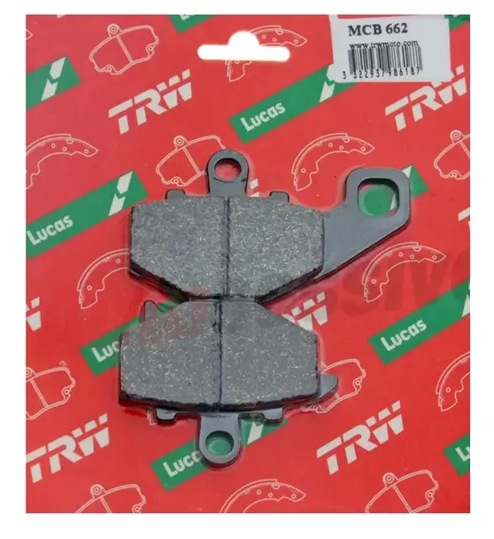 Колодки тормозные дисковые задн Kawasaki: ZRX 400 94-95, ZR 400 96-01, ZZR 600 93-04, ZX-9R 900 98-9 TRW MCB662